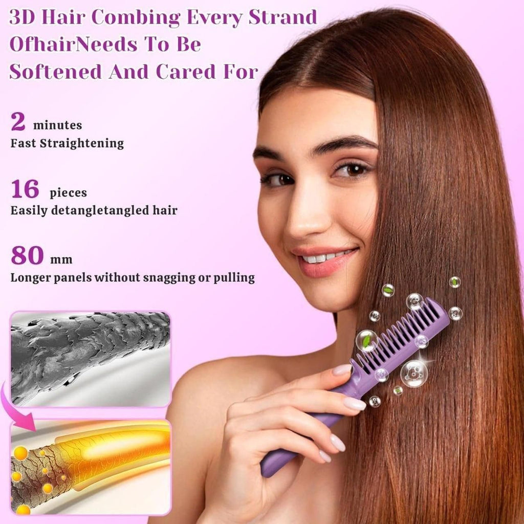 Rechargeable Mini Hair Straightener Comb